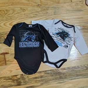 2 Carolina Panthers Onesies